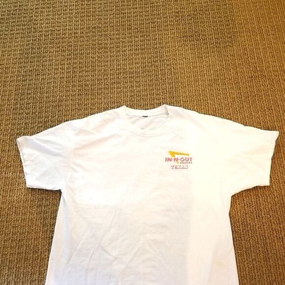 In & Out BURGER TEXAS WHITE T SHIRT! EXCELLENT CONDITION NO STAINS,  RIPS TEARS! - Picture 6 of 12